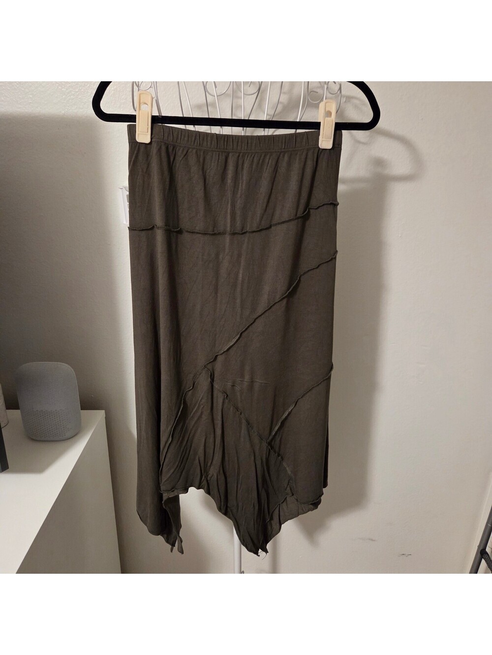 Earthbound Trading Co. Women's Medium Asymmetrical Rayon Spandex Skirt